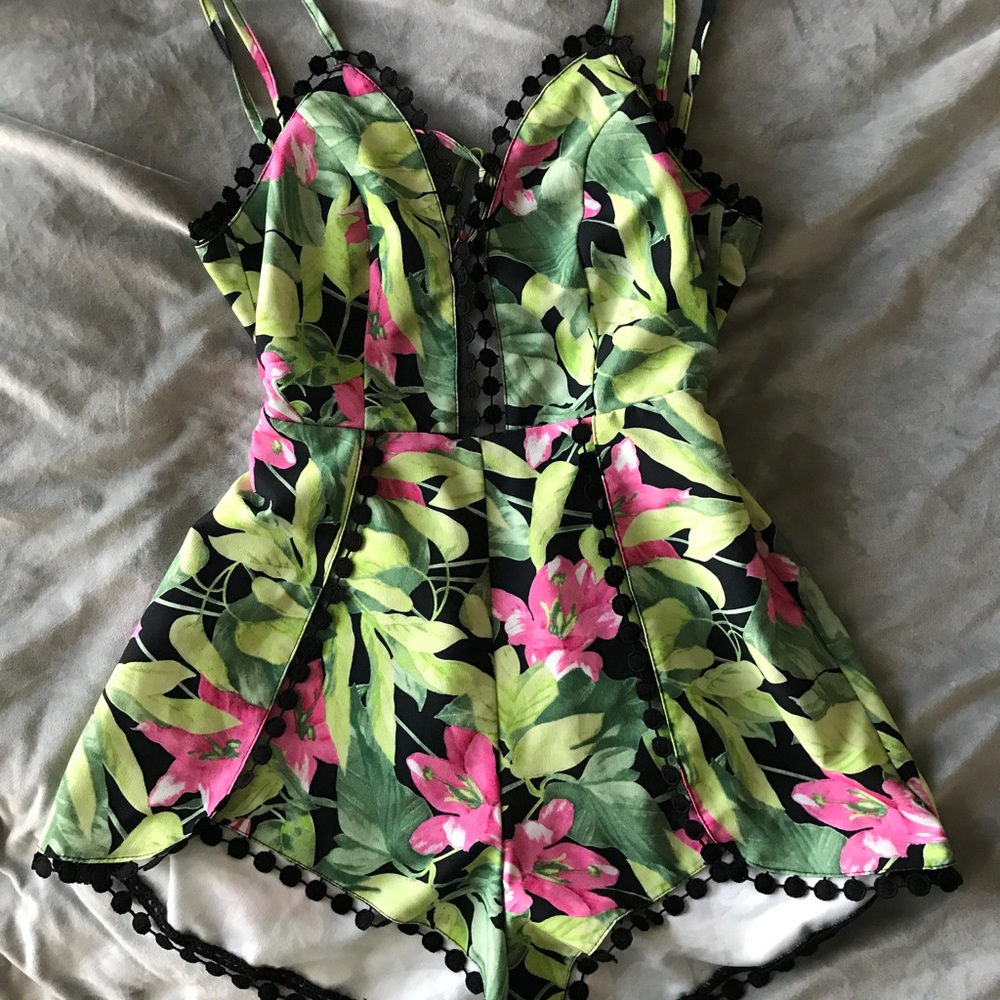 Floral / Tropical Romper